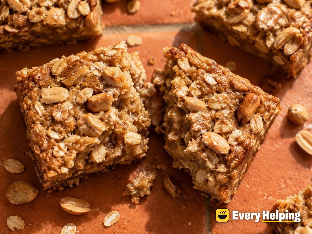 Salted Peanut Butter Oat Blondies