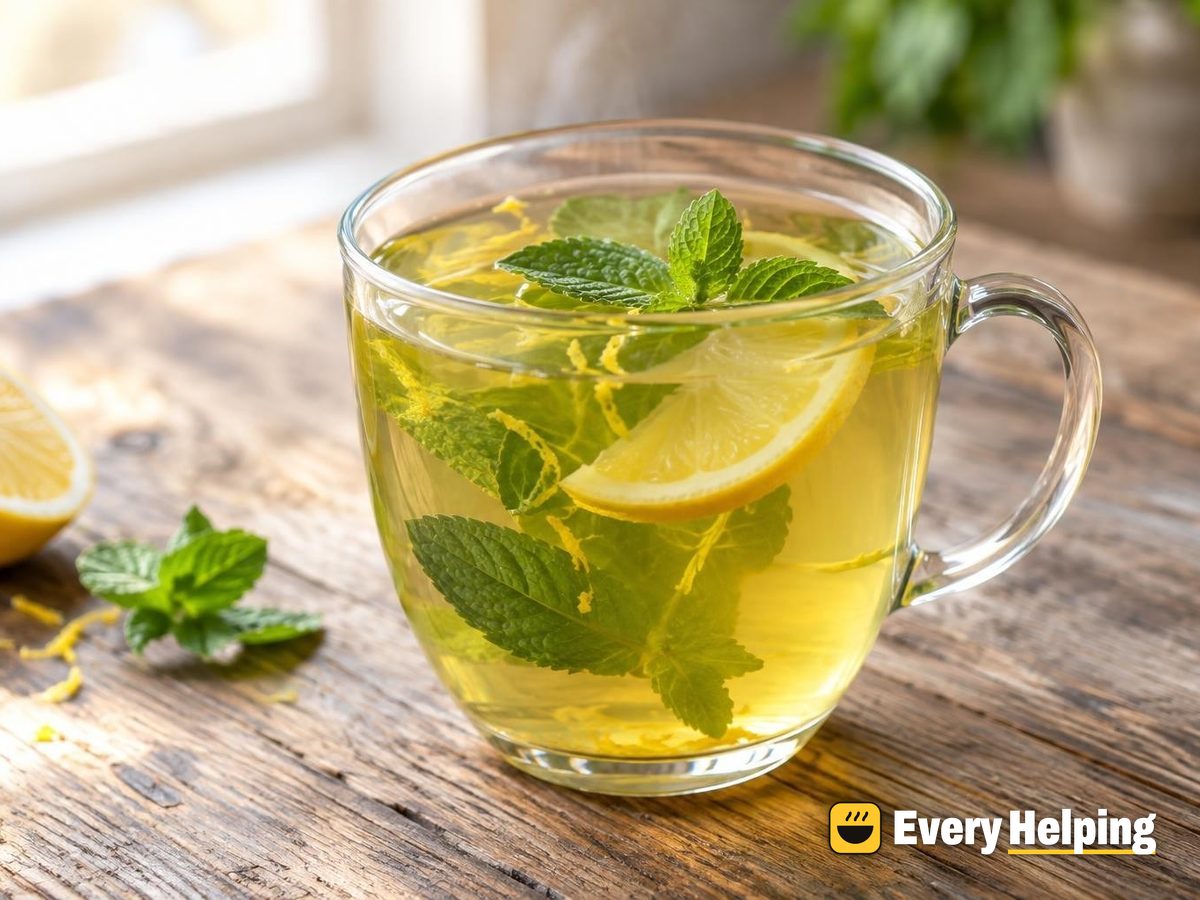 Hot Lemon Mint Green Tea with Honey