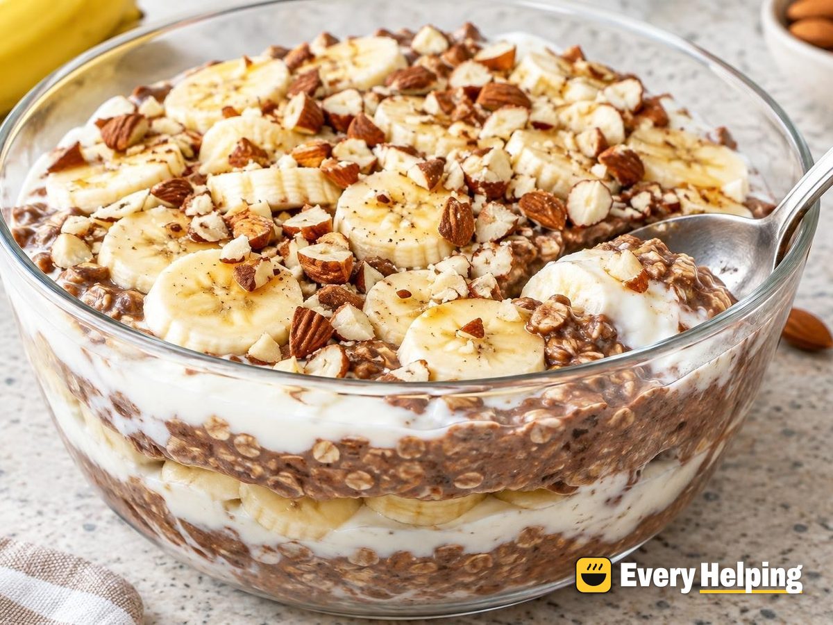 Chocolate Banana Overnight Oat Yogurt Parfait