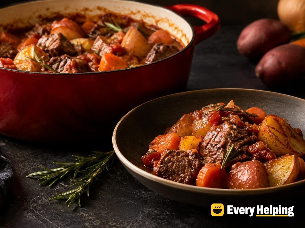 Tomato-Braised Beef Chuck with Potatoes and Rosemary