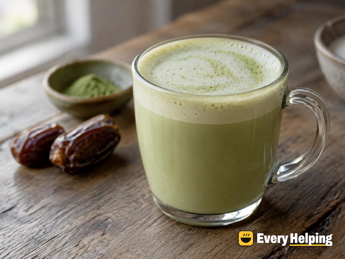 Creamy Coconut Date Green Tea Latte