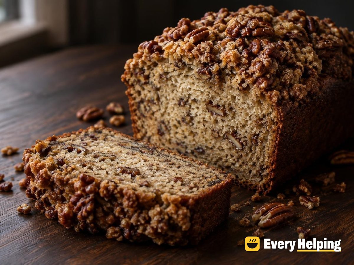 Maple Pecan Streusel Banana Bread