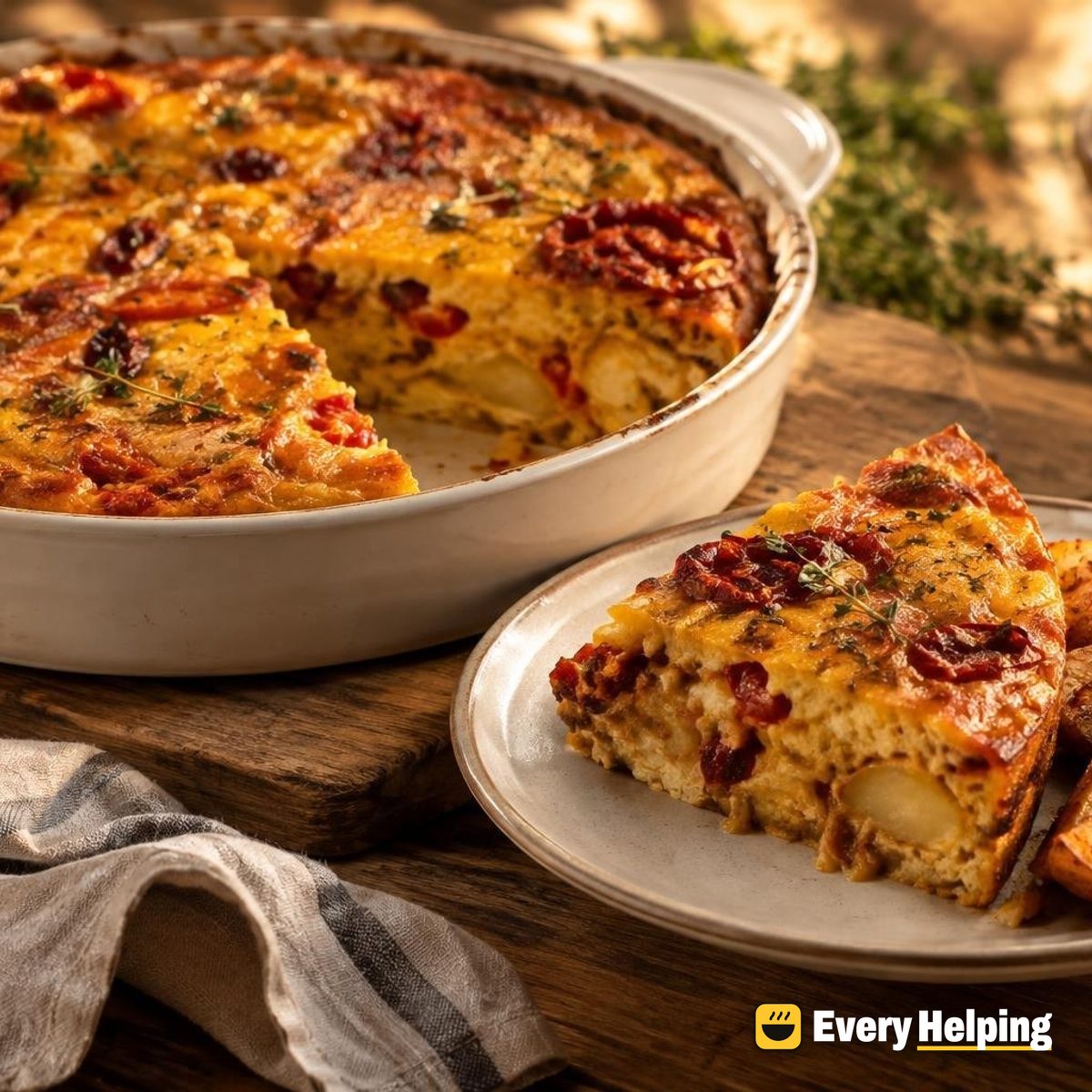Sun-Dried Style Tomato Frittata with Cheddar