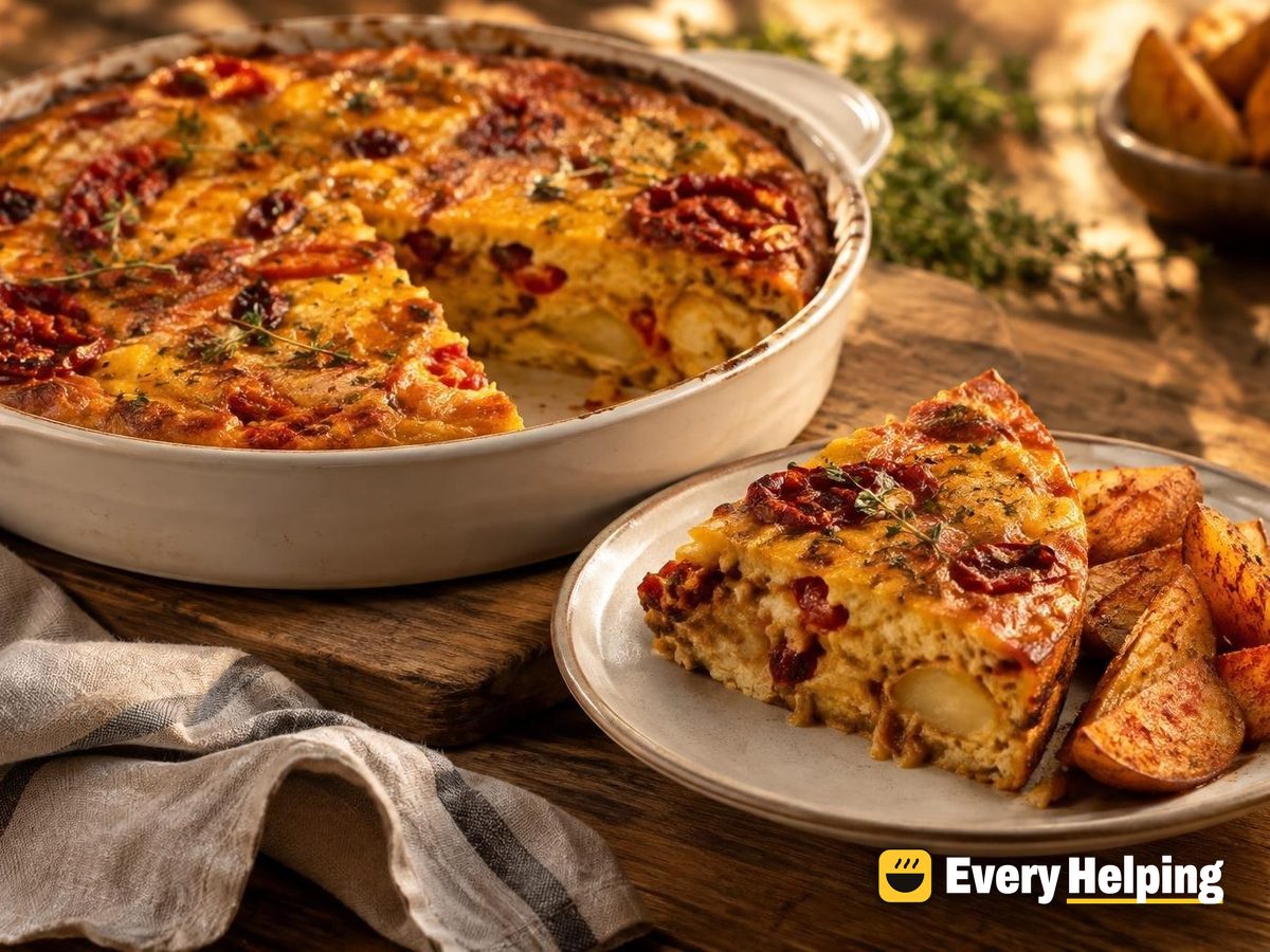 Sun-Dried Style Tomato Frittata with Cheddar