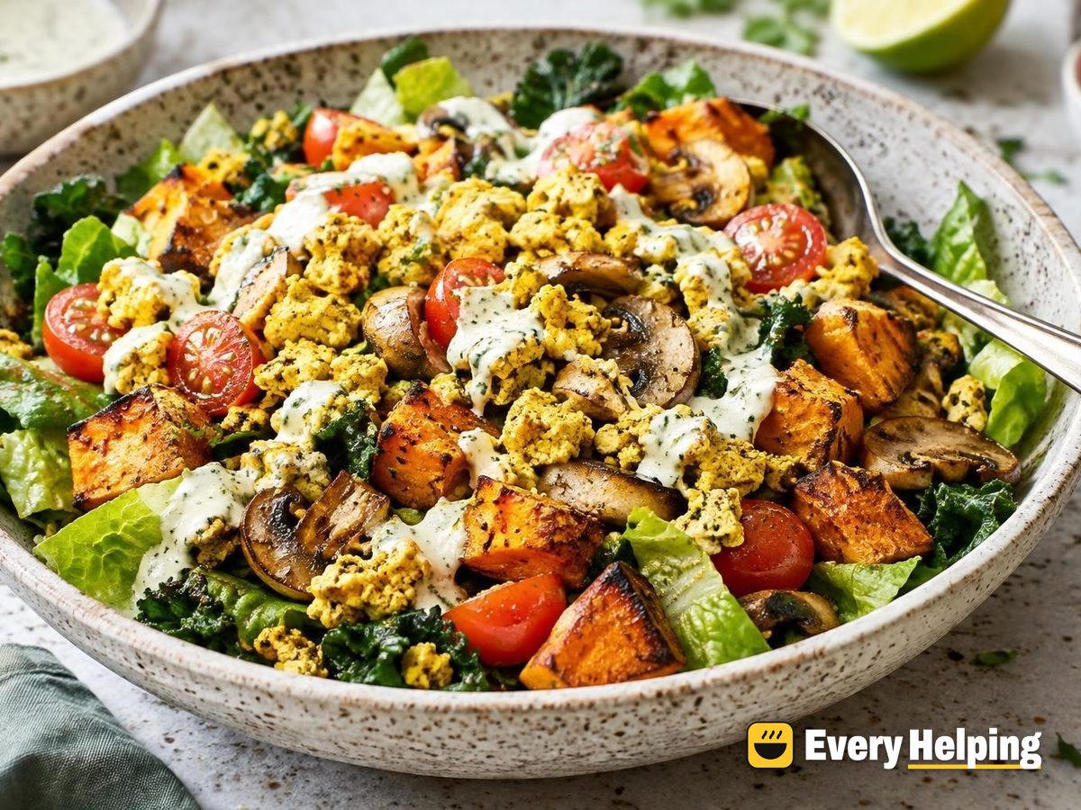 Turmeric Tofu Scramble Bowls with Curry Yogurt