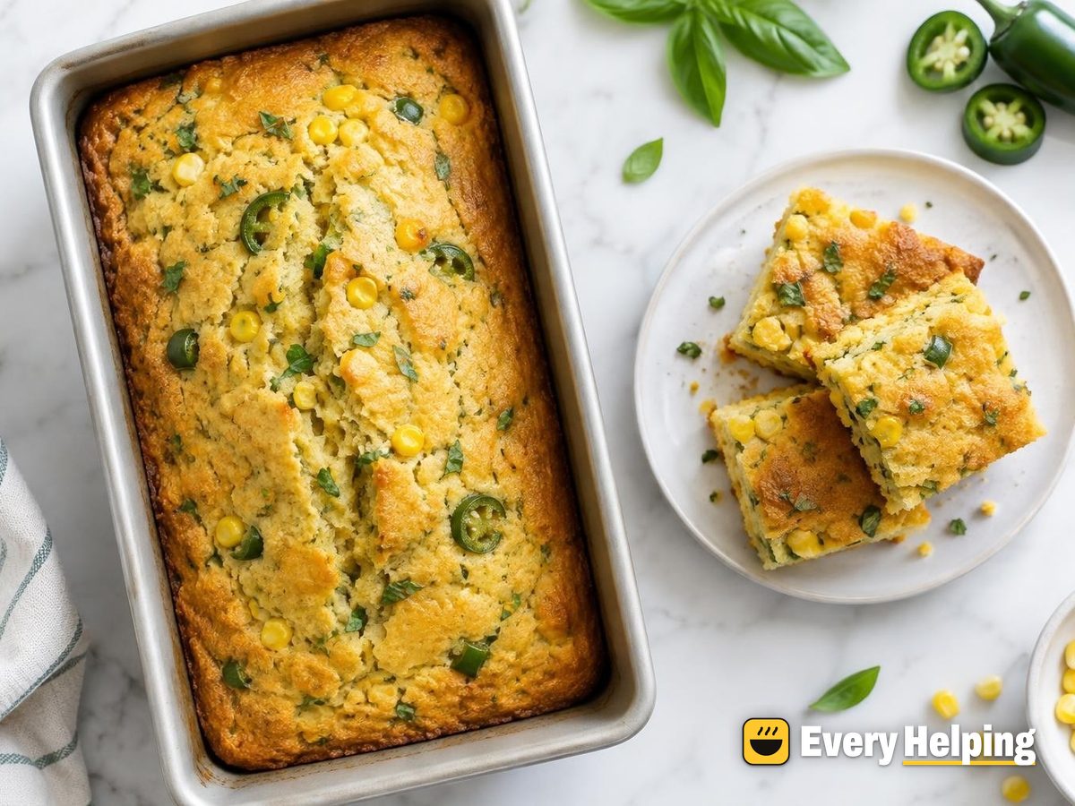Jalapeño Basil Cornbread Loaf