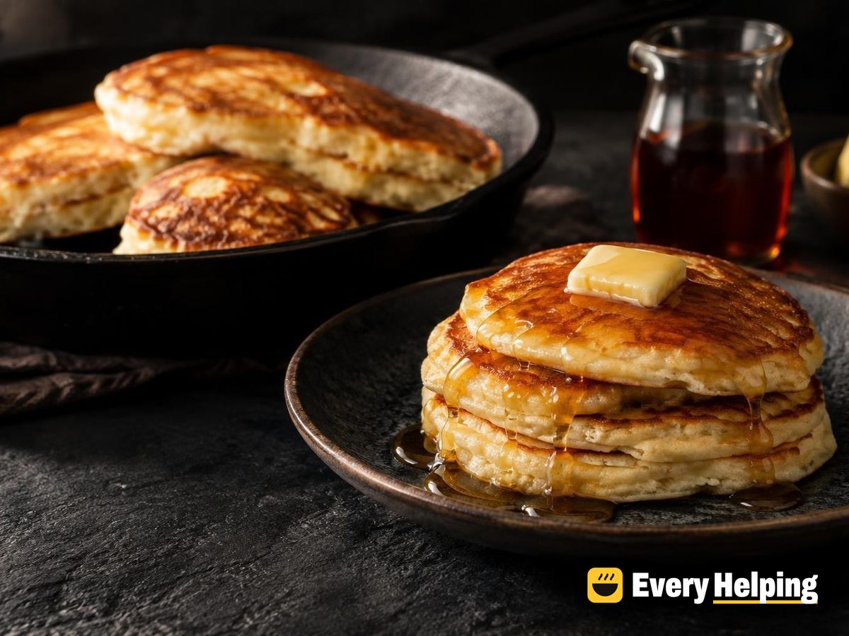 Fluffy Cottage Cheese Pancakes with Maple