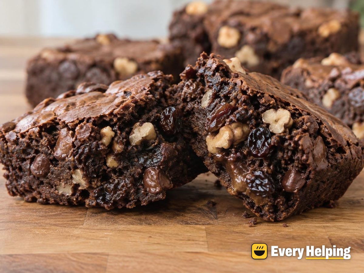 Walnut Raisin Fudge Brownies