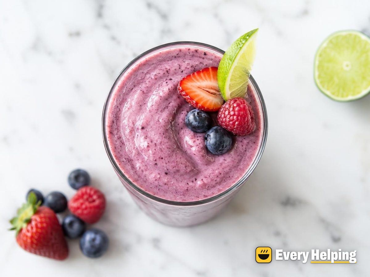 Triple Berry Coconut Lime Protein Smoothie