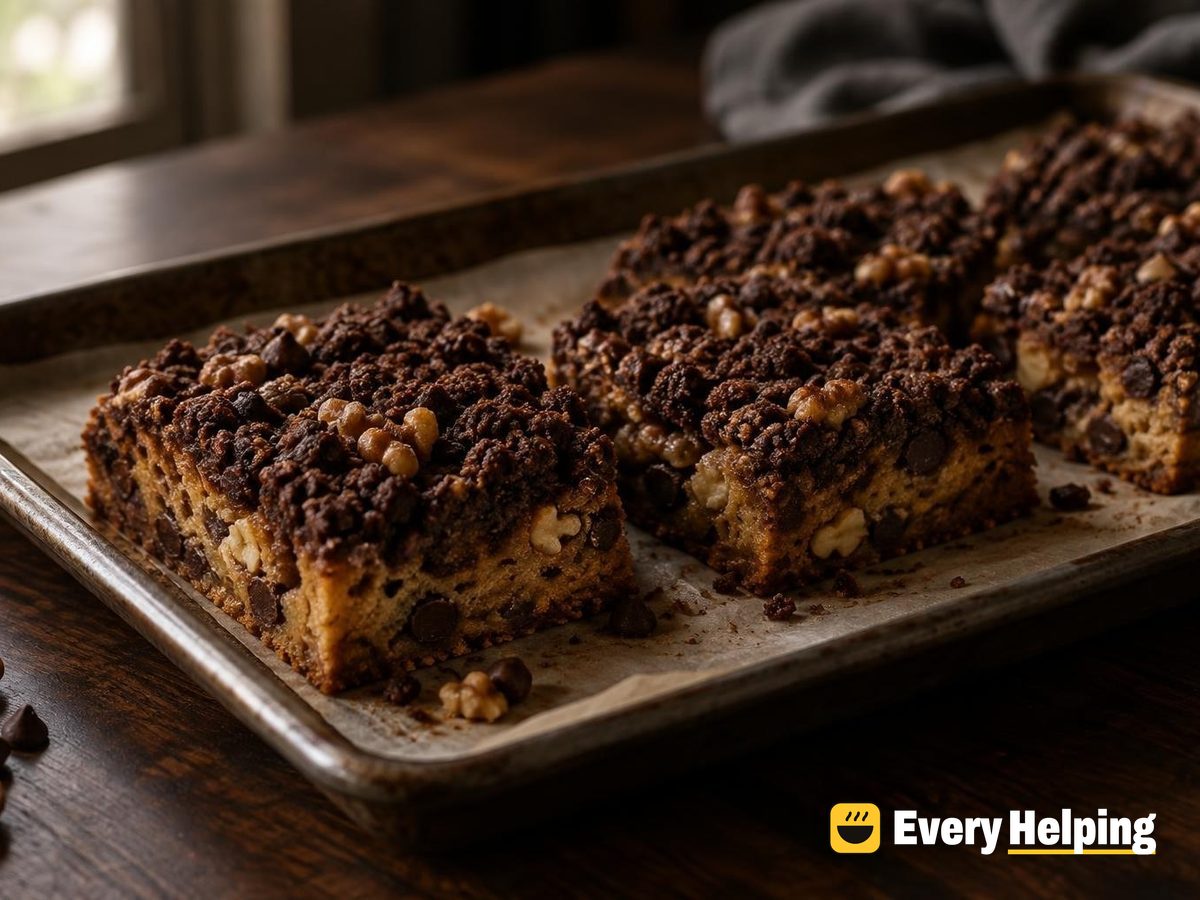 Maple Walnut Blondies with Cocoa Streusel