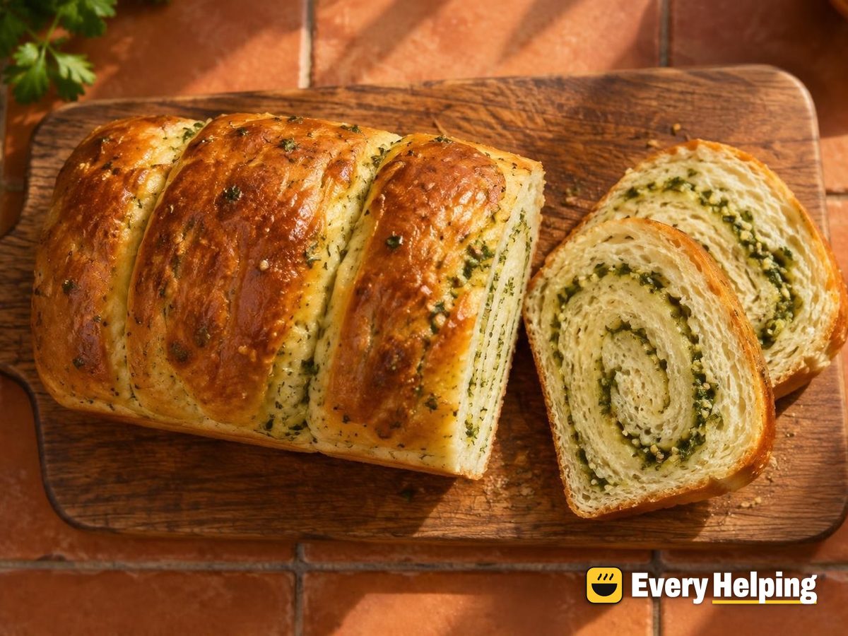Garlic Parsley Butter Swirl Sandwich Loaf