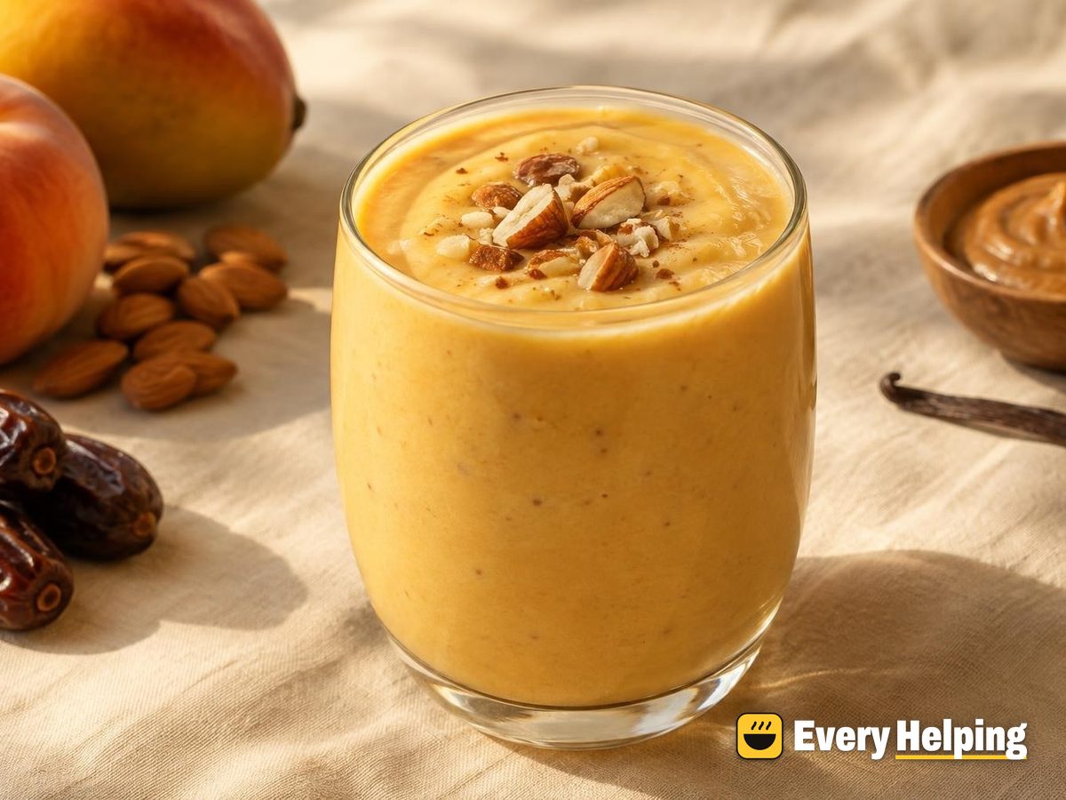 Mango Peach Almond Vanilla Lassi
