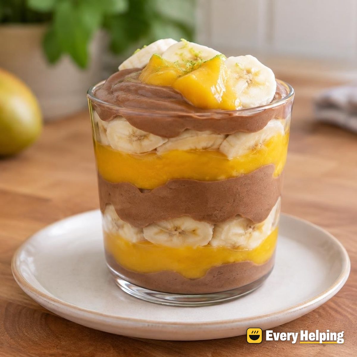Banana Peanut Butter Chocolate Tofu Parfait