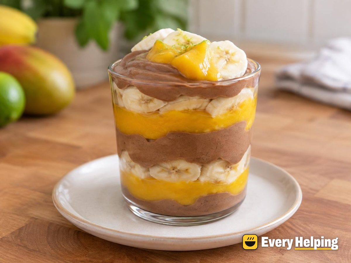 Banana Peanut Butter Chocolate Tofu Parfait