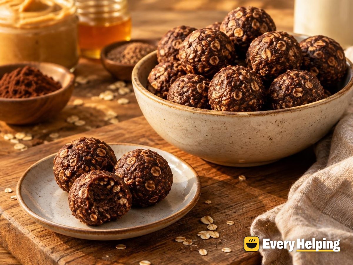 Cocoa Peanut Butter Oat Bites