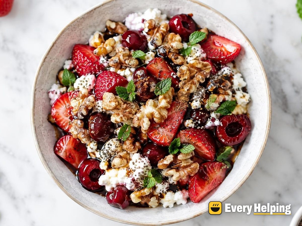 Strawberry Balsamic Cottage Cheese Parfait