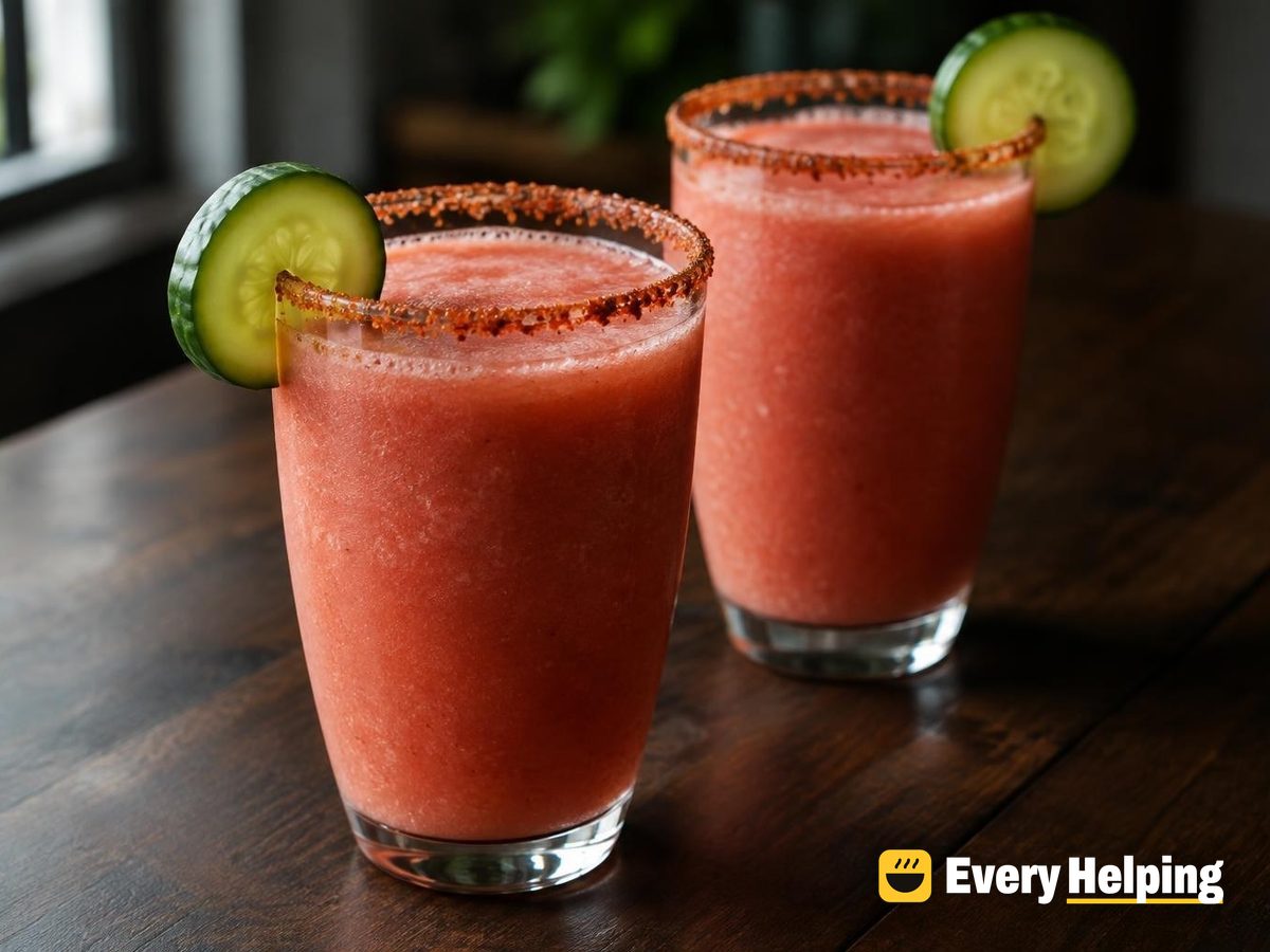 Pineapple-Watermelon Cucumber Agua Fresca, Chile-Lime Rim
