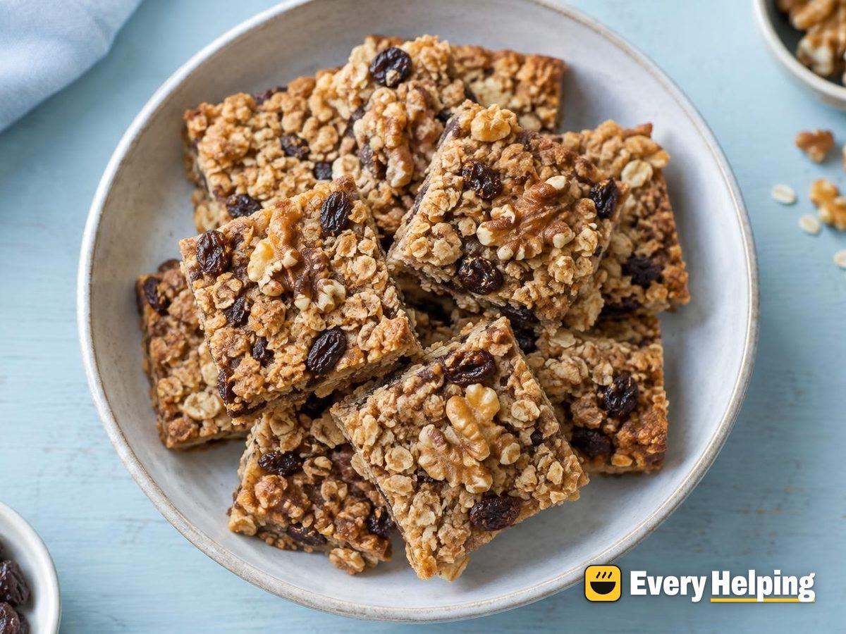 Cinnamon Raisin Walnut Oat Bars