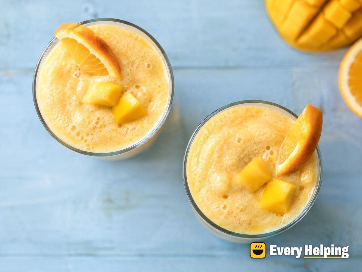 Frosty Mango Kefir Lassi with Orange