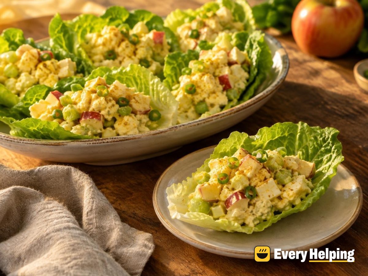 Curried Egg Salad Lettuce Cups