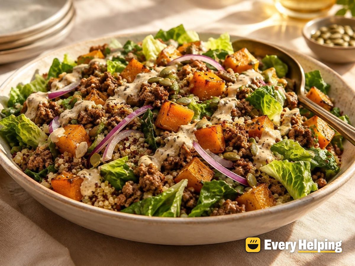 Spiced Turkey Quinoa Salad with Roasted Squash