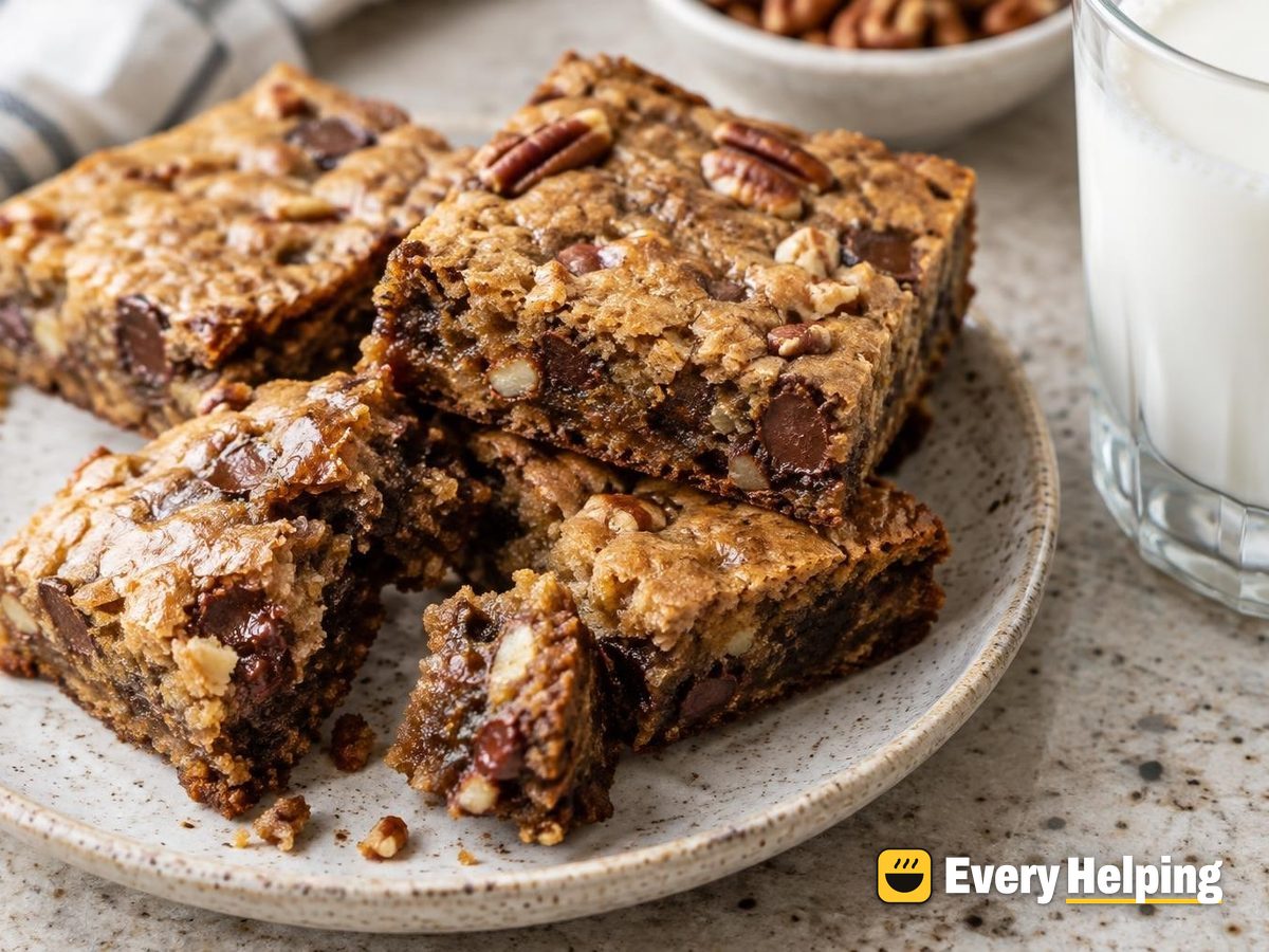 Brown Butter Pecan Chocolate Chunk Blondies