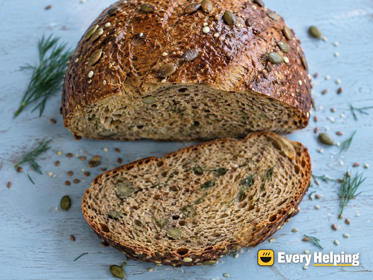 Seeded Dill Rye Boule with Glossy Crust