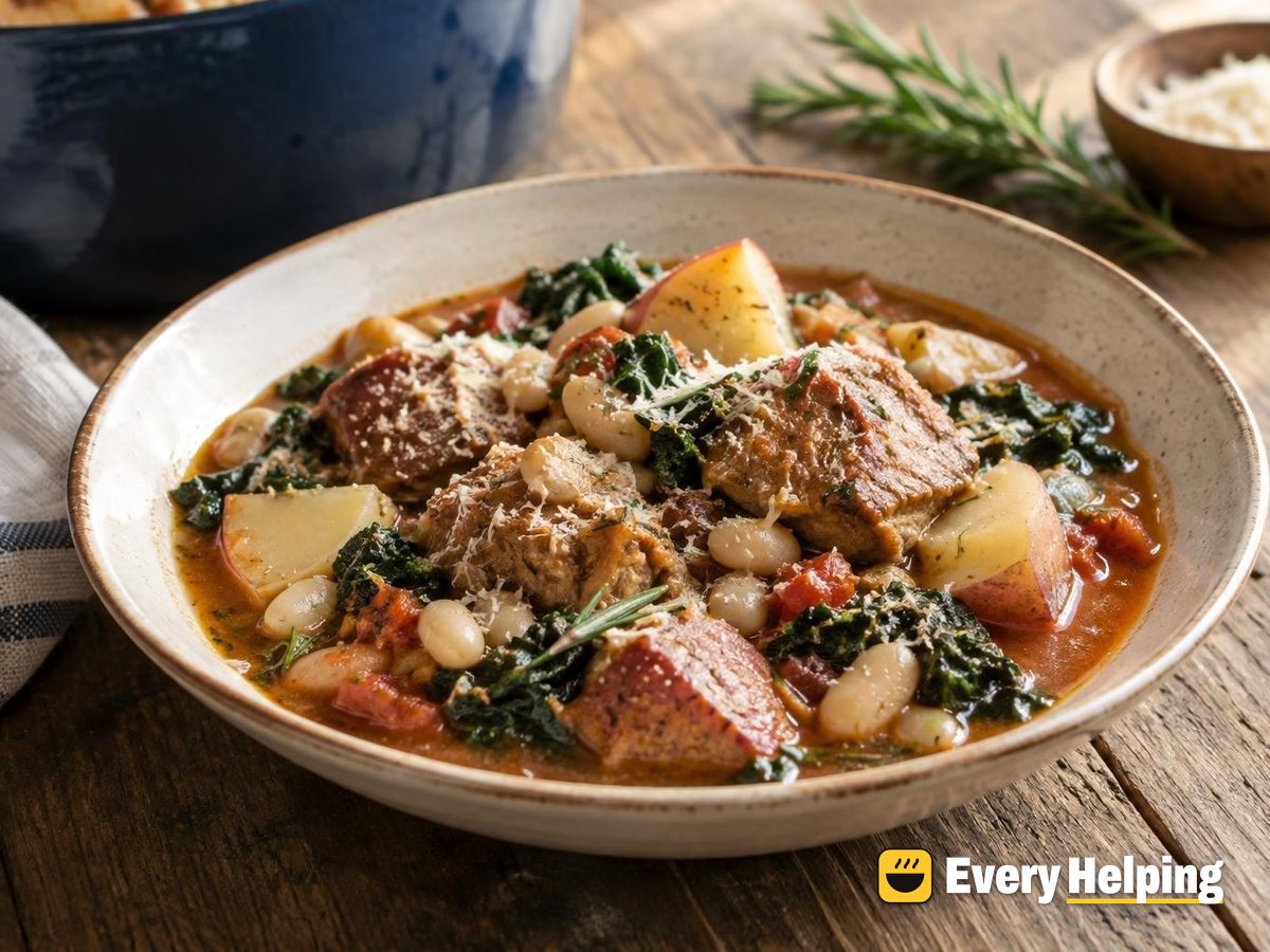 Tuscan Pork Stew with Cannellini and Rosemary