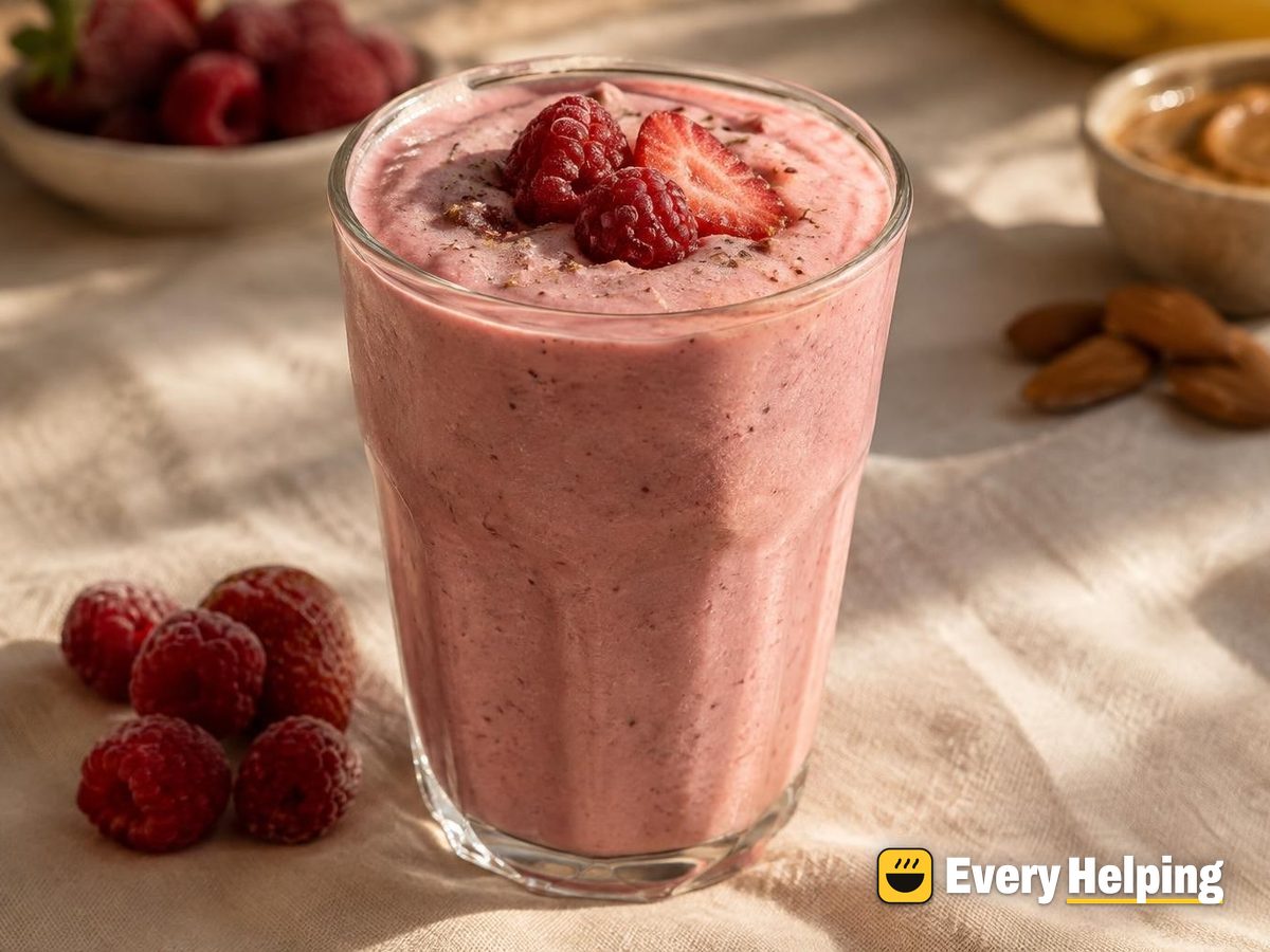 Raspberry Almond Butter Protein Shake