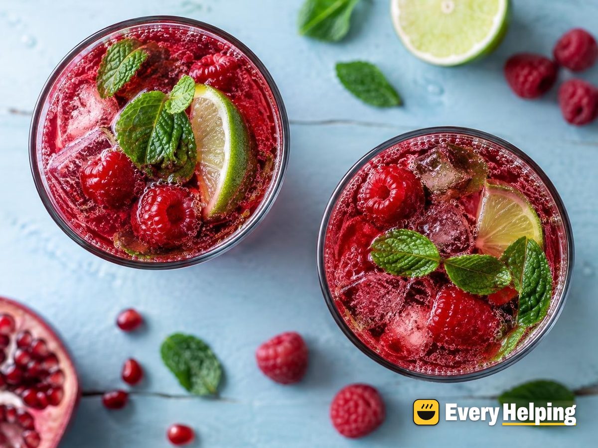 Pomegranate Raspberry Mint Lime Spritz