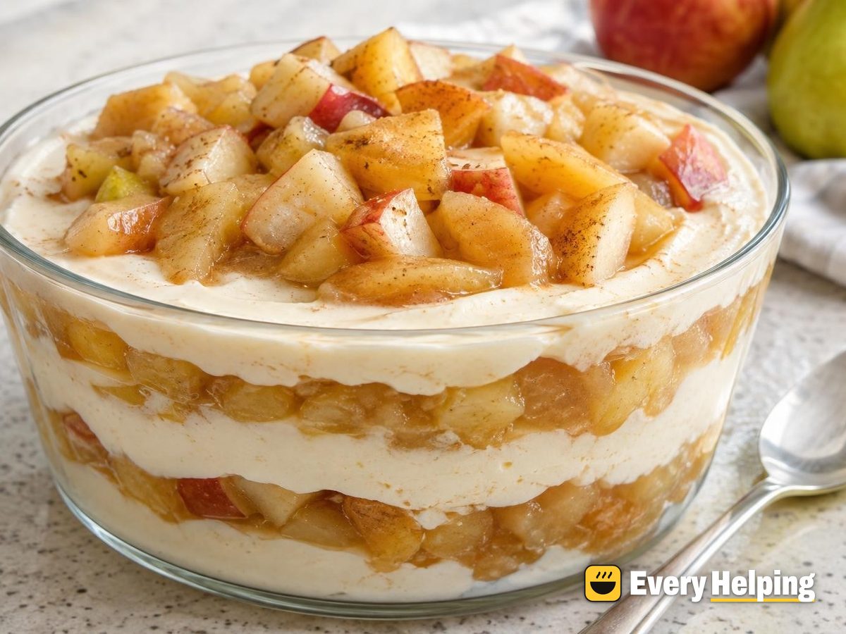 Apple Pie Tofu Cream Parfait with Pear