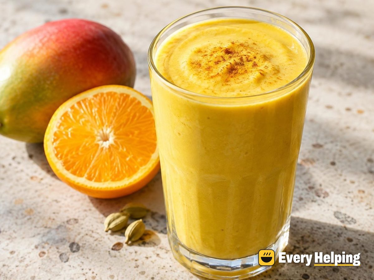 Golden Turmeric Mango Lassi with Orange