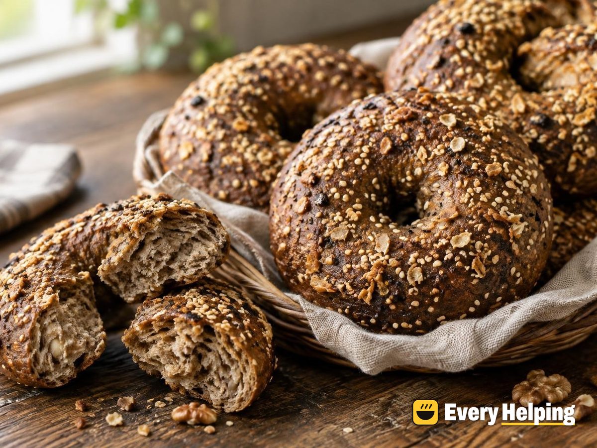 Toasted Walnut Rye Everything Bagels