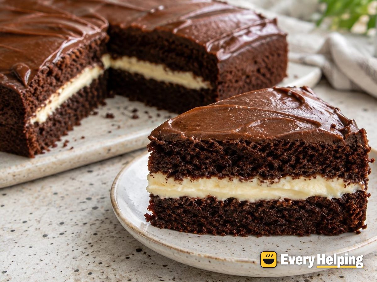 Chocolate Snack Cake with Vanilla Cream Filling