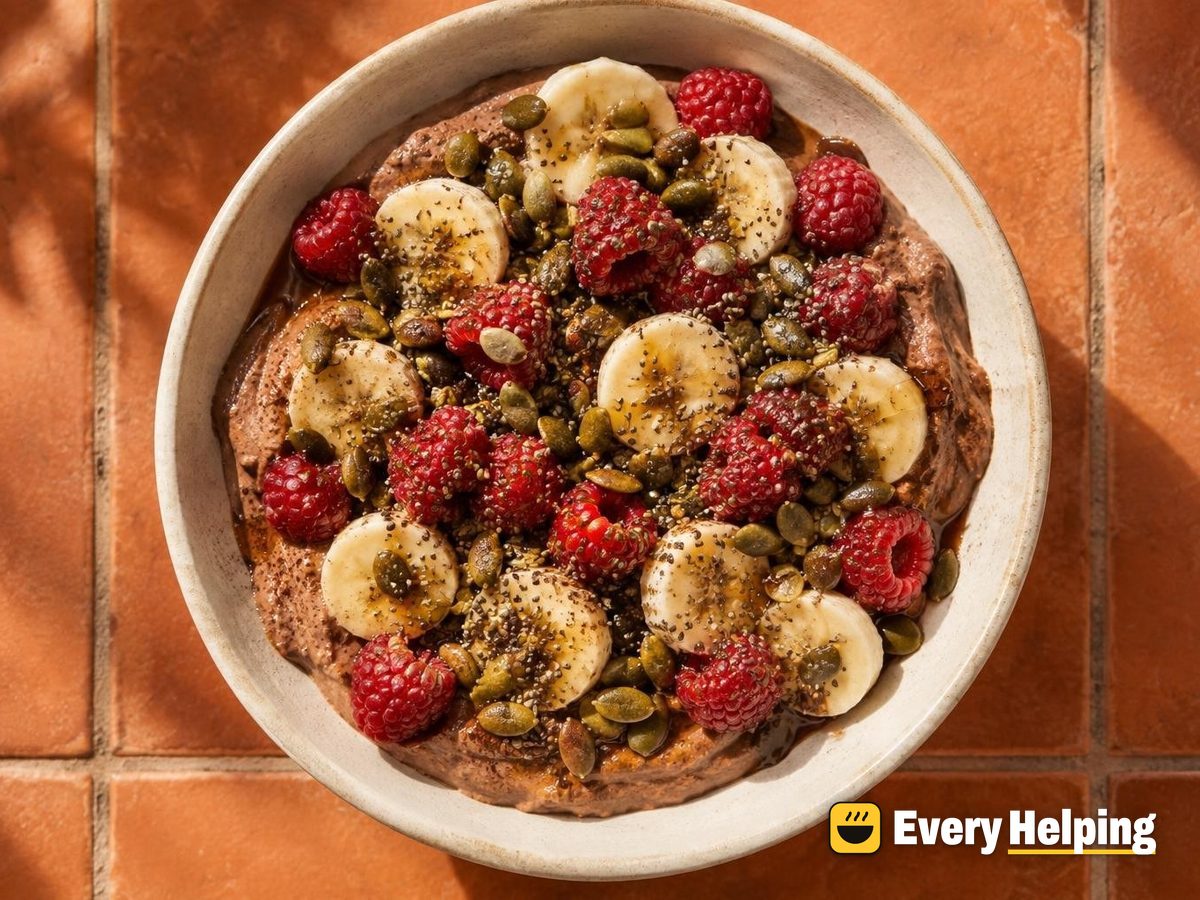 Chocolate Whipped Cottage Cheese Banana Parfait