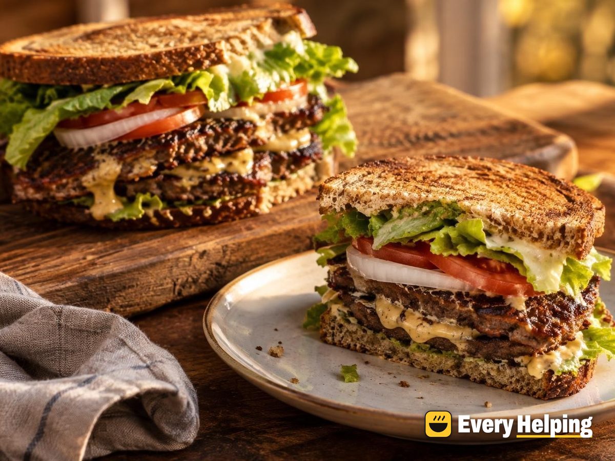 Double Smash Burgers with Tangy Mustard Sauce