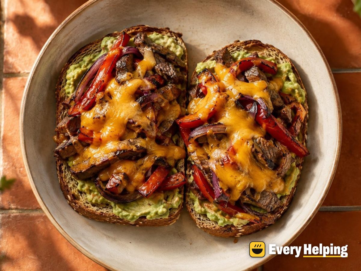 Chipotle-Style Flank Steak Avocado Melts