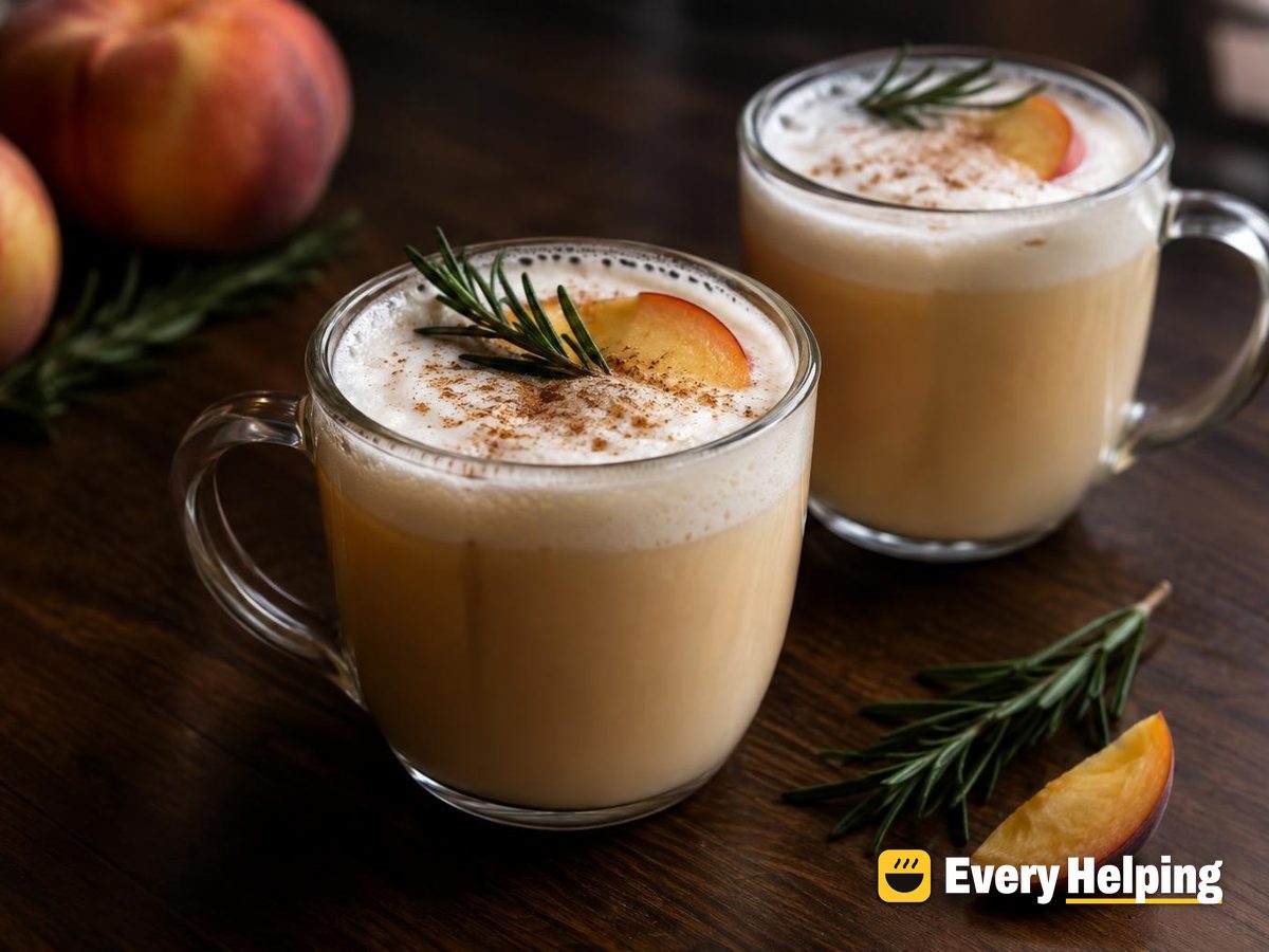 Peach Rosemary Herbal Skim Latte