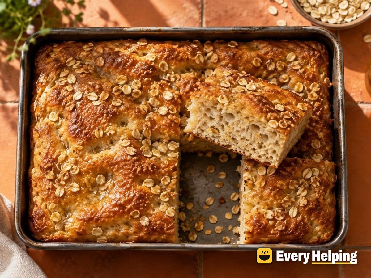 Golden Oat Porridge Focaccia