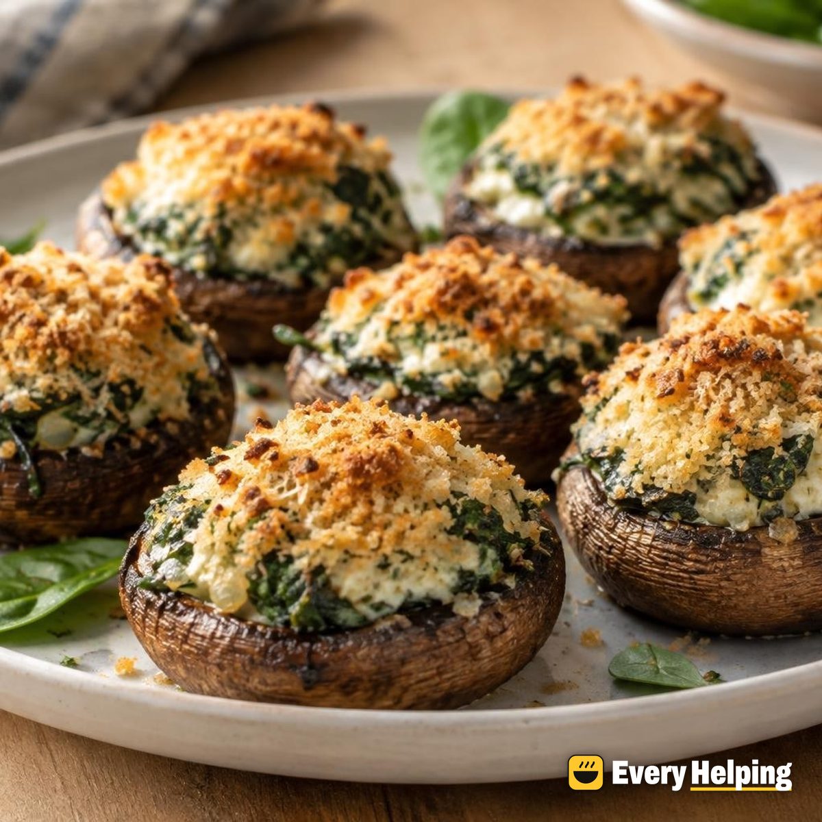 Spinach-Parmesan Stuffed Mushrooms