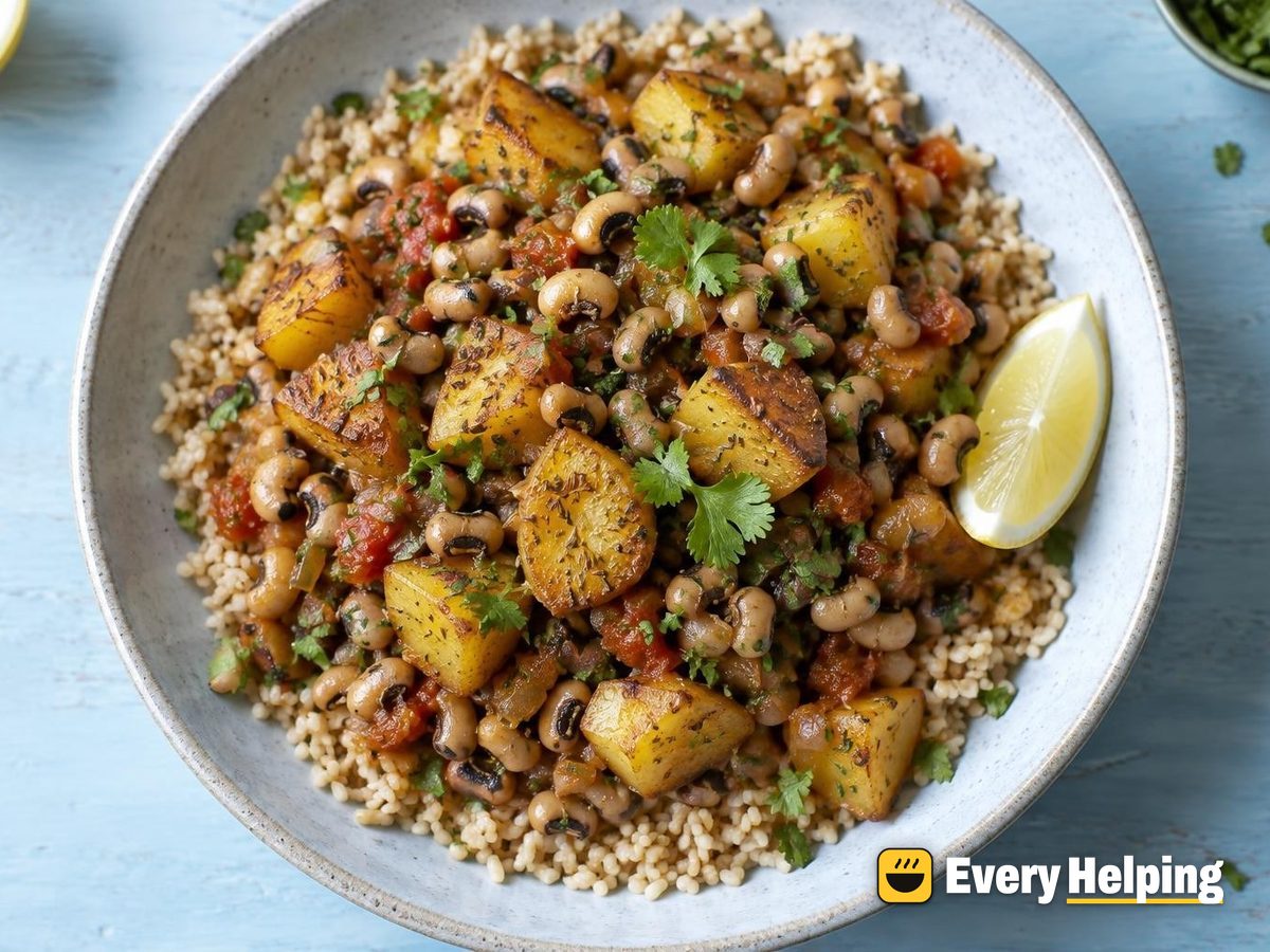 Black-Eyed Pea and Potato Dry Curry