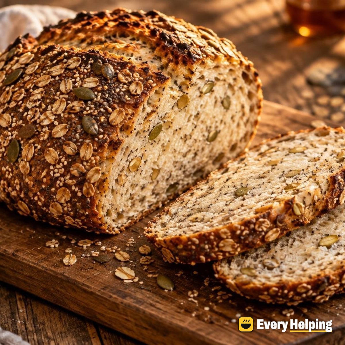 Maple Milk Oat-Crusted Seeded Sourdough Boule