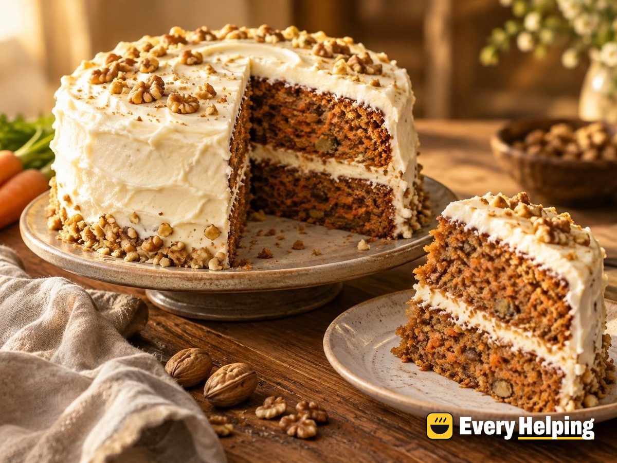 Carrot Layer Cake with Vanilla Cream Filling