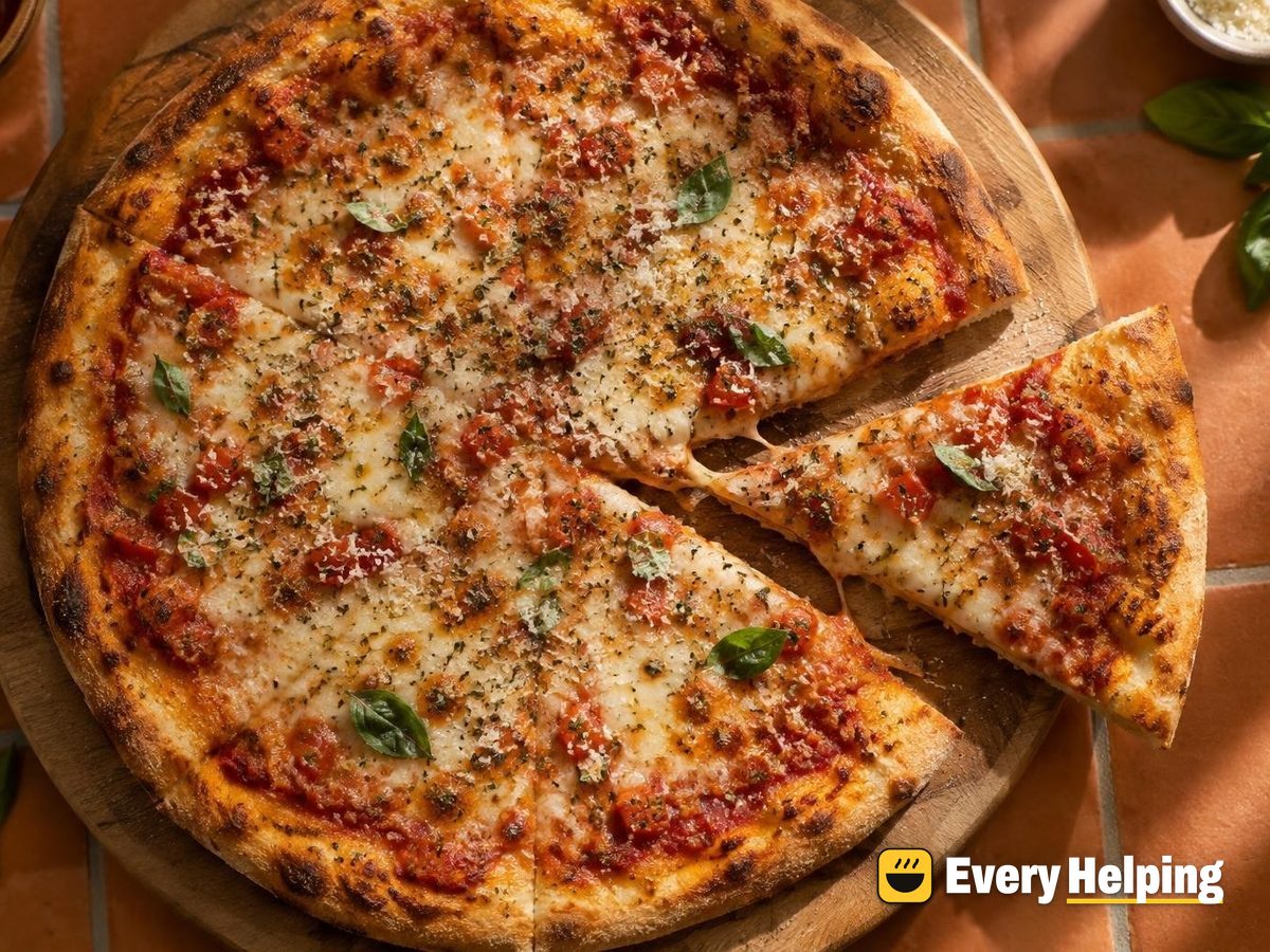Same-Day NY Cheese Pizzas with Herb Sauce
