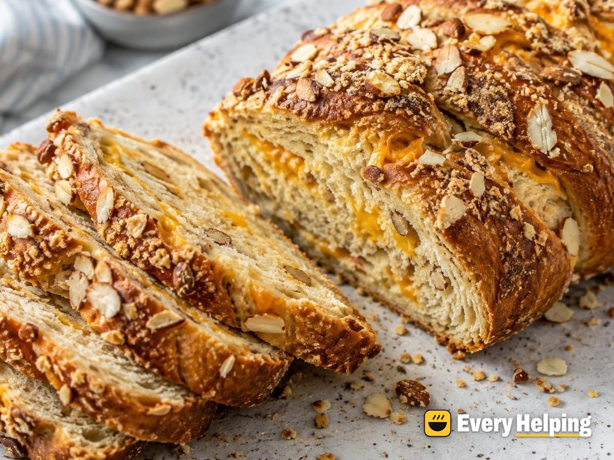 Almond Butter Cheddar Buttermilk Braid