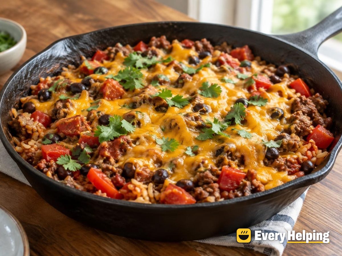 Skillet Beef and Black Bean Taco Rice
