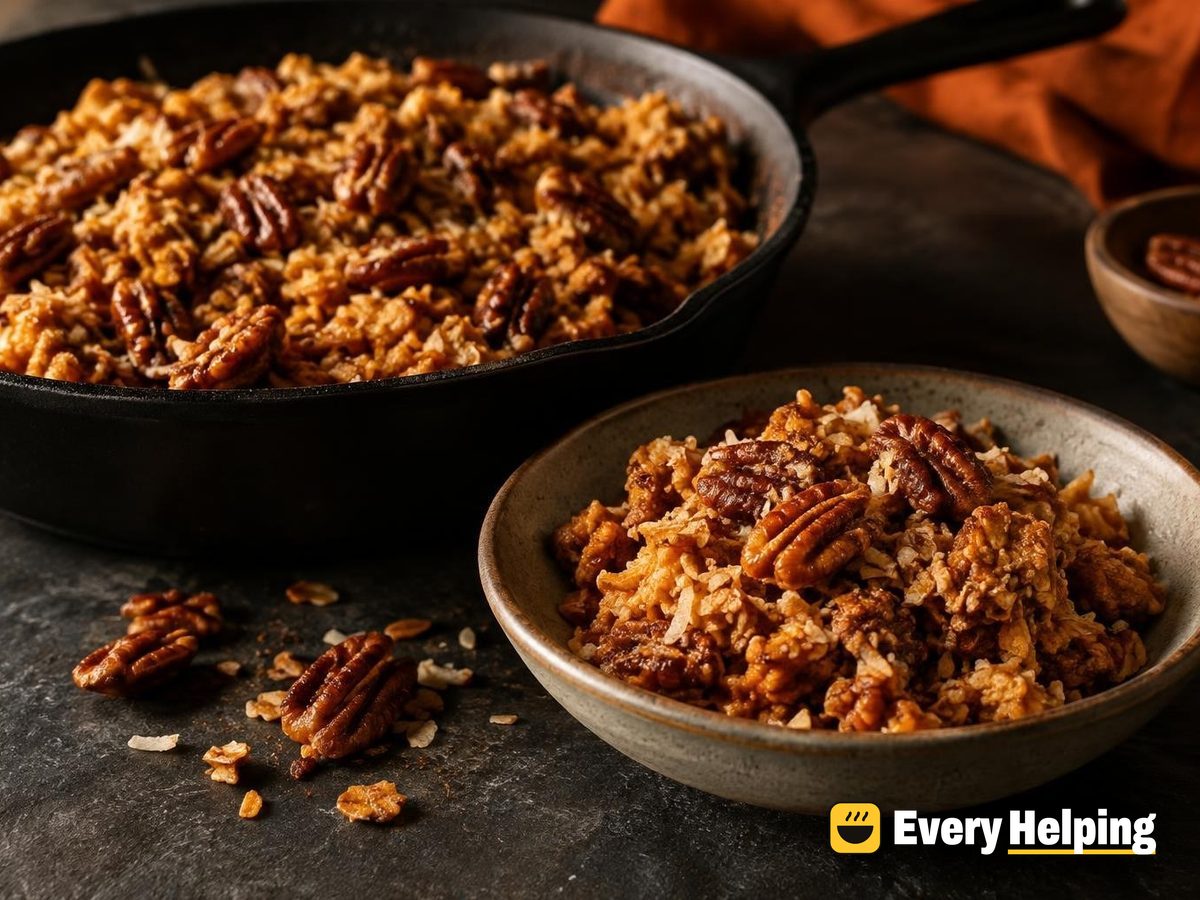 Maple Pecan Pumpkin Spice Skillet Granola