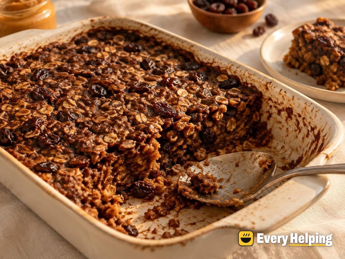 Cinnamon Cocoa Raisin Peanut Butter Oat Bars