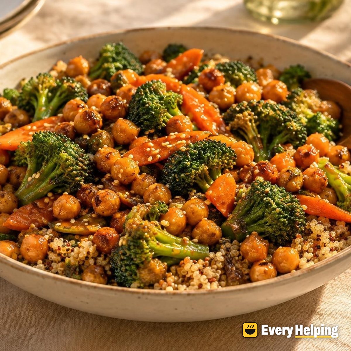 Crispy Chickpea Stir-Fry with Soy Sesame Glaze