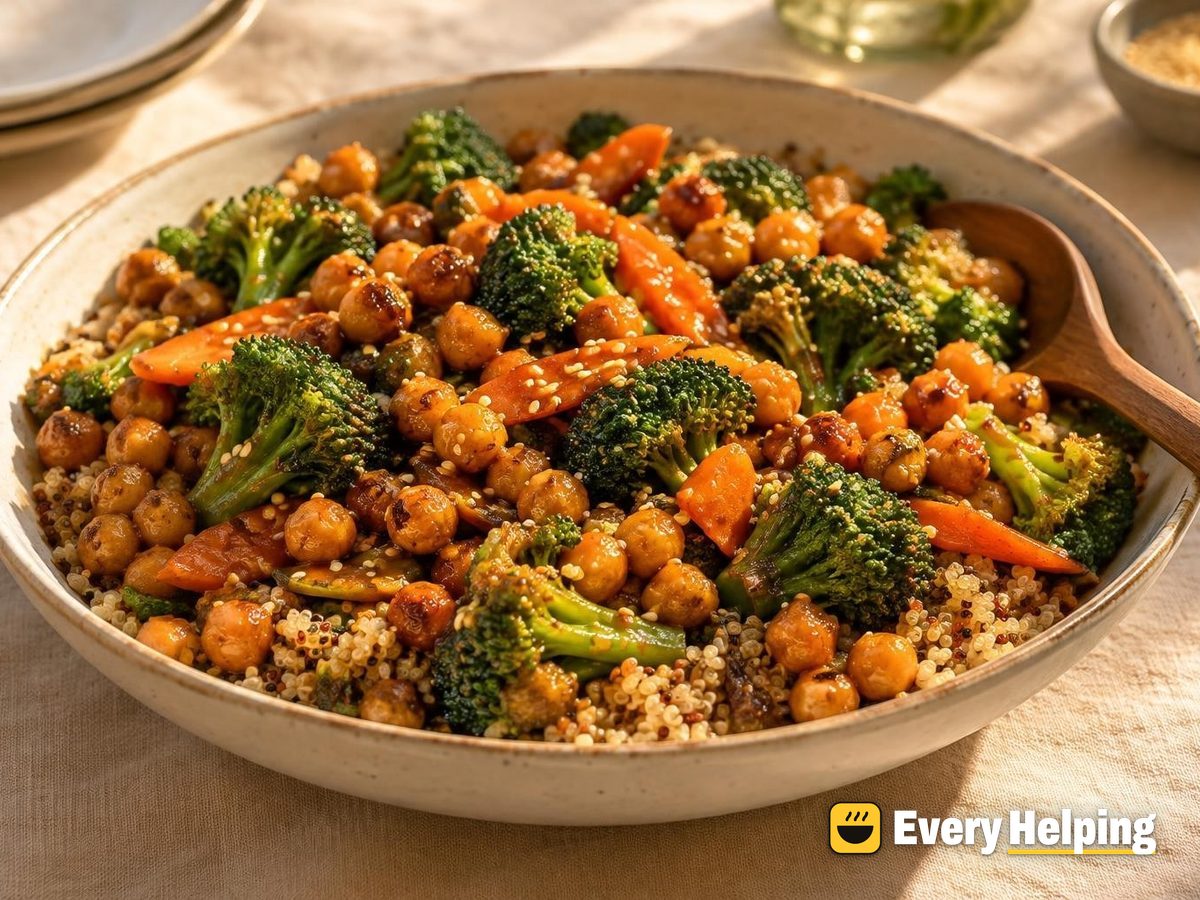 Crispy Chickpea Stir-Fry with Soy Sesame Glaze